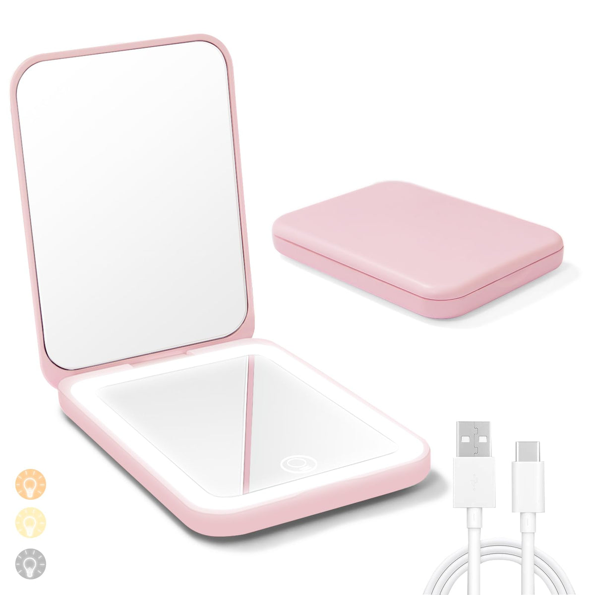 Portable Compact Mirror with Light