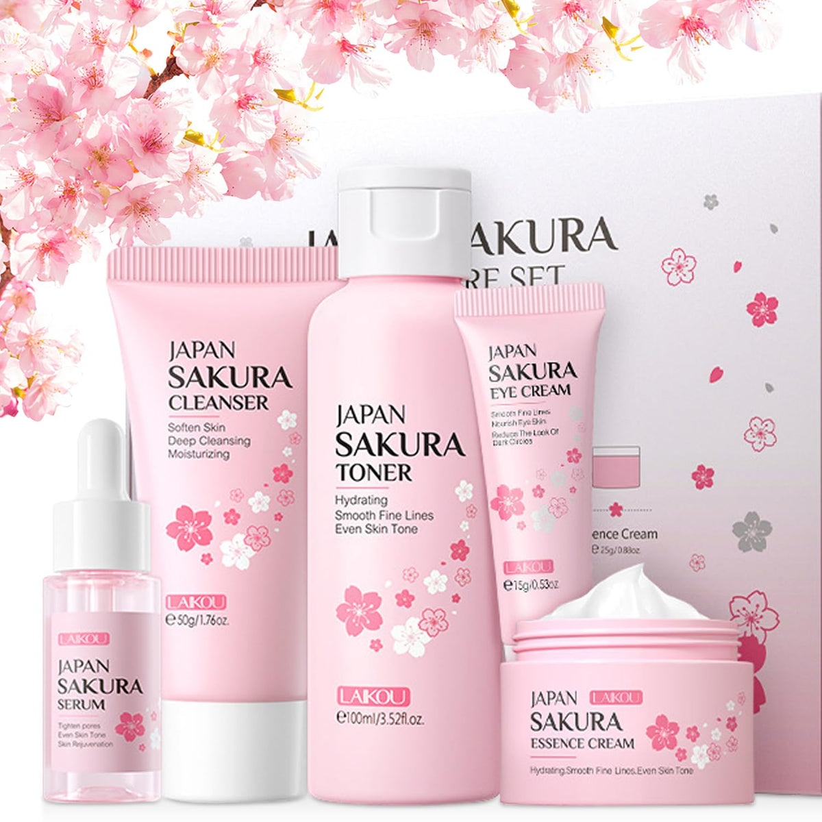 5 Piece Sakura Skincare Set