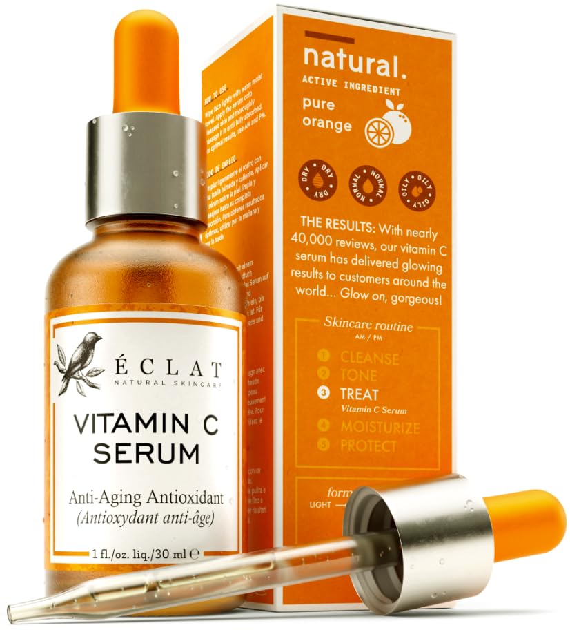 Eclat's Vitamin C Serum with Hyaluronic Acid, Ferulic Acid & Vitamin E