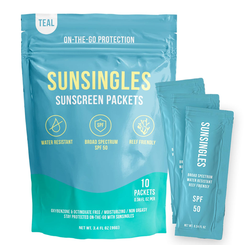 SunSingles Travel-Size Sunscreen Packets - SPF 50, 10 Count