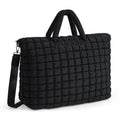 Quilted Black Weekender Travel Bag